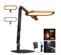NEEWER BASICS 16W Lampada LED per Ufficio Casa Videoconferenza Lettura, Ring Light Touch Dimmerabile Pieghevole Bifacciale con Supporto da Tavolo Timer Memoria 5 Modalità Colore CRI95, FR16