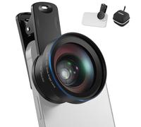 NEEWER BASICS 2 in 1 Kit di accessori per obiettivi per fotocamera del telefono, grandangolo HD 0,45x + macro 15x, morsetto per obiettivo da 37 mm compatibile con iPhone, Samsung, Android, LS-67