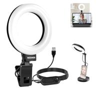 NEEWER BASICS 5" LED Ring Light da Tavolo con Supporto, Morsetto Monitor, 10W Luce Anello Compatibile con iPhone Computer Laptop Webcam Telefono per Selfie Trucco Video Zoom Videoconferenza, Nera BR60