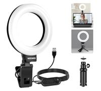 NEEWER BASICS 5" Ring Light con Clip e Treppiede, 10W 3000k-6000K Luce a Clip Dimmerabile per Laptop Computer Monitor Videoconferenza Selfie Vlog Trucco Streaming Live Registrazione Video, BR60