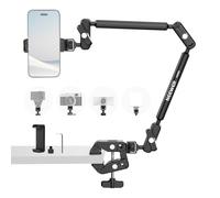 NEEWER BASICS 55cm Magic Arm da Scrivania con Super Clamp, Porta Telefono e Adattatore da 1/4" a 3/8", Braccio Microfono Supporto Overhead Accessori Fotografia per Mic ActionCam Webcam Luce LED, UA061
