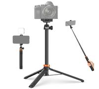 NEEWER BASICS 59"Selfie Stick Tripod Compatibile con iPhone Canon Sony Fotoamera DSLR, Piccolo Treppiede da Tavolo Portatile in Metallo con Testa Sfera a 360° Supporto Telefono per Riprese Video Film