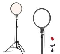 NEEWER Basics, anello luminoso da 25,4 cm con treppiede/supporto per telefono/telecomando da 160 cm, compatibile con iPhone, 15 W bicolore a schermo intero, illuminazione a LED CRI95+, per