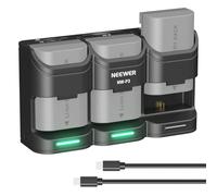 NEEWER BASICS Caricabatterie USB a 3 Slot per LP-E6 LP-E6N LP-E6NH LP-E6P, Ricarica Rapida PD 36W, Carica Completa 2 Ore per 3 Batterie, Compatibile con Canon EOS R6 III R5 II R6II R5 R6 5D IV, NW-P3