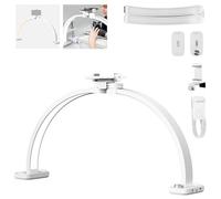 NEEWER BASICS HM01-D Luce Curva 29", Lampada da Tavolo per Unghie Pieghevole a Mezzaluna, 40W 3000K-6500K 3400lux/0,5m CRI95 Ricarica USB e Portatelefono per Manicure Trucco Tatuaggi Riprese dall'Alto