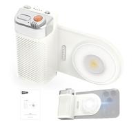 NEEWER BASICS HS01 - Impugnatura magnetica per fotocamera per cellulare con flash per selfie 2 in 1, compatibile con iPhone MagSafe Android, flash da 9 W, LED bicolore da 3 W (CRI 97+), supporto