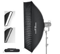 NEEWER BASICS - Kit softbox rettangolare, 30,5 x 119,4 cm, diffusore di luce Bowens a sgancio rapido, compatibile con Godox, compatibile con illuminazione di registrazione video Aputure Studio, NS14S