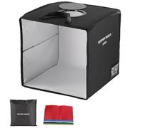 NEEWER BASICS Light Box Fotografico Bicolore da Studio, 30x30cm Scatola Fotografica Pieghevole con 6 Sfondi Colorati, 120 LED CRI95+ Dimmerabile per Fotografia Gioielli Elettronica Cibo Tavolo, LB30B