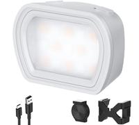 NEEWER BASICS Luce Ausiliaria Magnetica Compatibile con DJI OSMO Pocket 3 Creator Combo, Mini Luce di Riempimento in Plastica Ricaricabile 1,3W, Attacchi Migliorati per Vlog Video Selfie, M21 Grigio