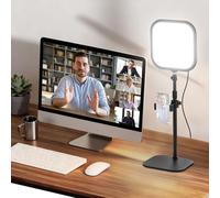 NEEWER BASICS Luce per Video Conferenza 10,8" con Supporto/Porta Telefono, Lampada Scrivania a Schermo Intero Edge Lit Bicolore 15W CRI95+ per Computer Laptop Webcam Zoom Call Streaming Riprese, L220
