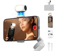 NEEWER BASICS Luce Selfie di Riempimento Magnetica con Clip Telefono/Coldshoe Compatibile con DJI OSMO Mobile 7P 7 SE ZHIYUN Gimbal iPhone, CRI90+ 800mAh Mini LED Camera Light per Riprese Video, NL40B