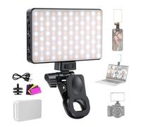NEEWER BASICS Luce Selfie LED per Telefono, Fill Light Ricaricabile da 2500-9000K, Pellicole Colorate/Diffusore/3000mAh/CRI95+, Illuminazione Videoconferenze per iPhone Camera Laptop Zoom Call, BL120B