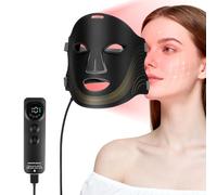 NEEWER BASICS Maschera LED Viso Terapia Luce con 7 Modalità, Timer con Pannello Luce Rossa e Blu, Beauty Mask LED Ricaricabile in Silicone per Cura della Pelle Faccia a Casa e in Viaggio, M08