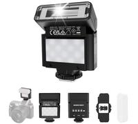 NEEWER BASICS Mini Flash Fotocamera con Luce Video LED 2W/GN10/Riciclo 0,5-3,5s/550 Flash/6500K±300K/Batteria 800mAh Compatibile con Canon Fujifilm Sony Nikon Ricoh DSLR Camera Hot Shoe Standard, A10L