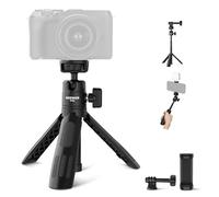 Neewer Mini treppiede da tavolo per selfie compatibile con iPhone GoPro Insta360 DJI con testa a sfera a 360° asse centrale rialzato, in metallo, portatile, piccola fotocamera, webcam per telefono