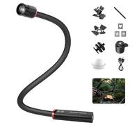 NEEWER Basics ML01 USB C Luce LED per Fotografia Macro, 4W IP54 Faro Orientabile Angolo Fascio Regolabile 3100 LUX CRI 95 con 5 Colori RGB, Batteria 2500 mAh, Camera Cold Shoe,Morsetto,GOBO Accessori