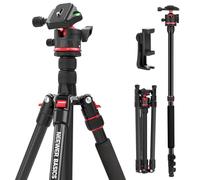 NEEWER BASICS Monopiede Treppiede Fotocamera da Viaggio, Tripode Cellulare DSLR Portatile Leggero Compatto da 182cm, Testa a Sfera Tipo Arca, Compatibile con iPhone per Riprese Video, Max 6kg, TP14B