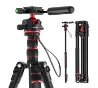 NEEWER 196cm Treppiede Monopiede per Fotocamera con Testa Sfera a 360° e Piastra QR Arca, Treppiede da Viaggio in Alluminio per DSLR Video con Gambe Reversibili e Asse Centrale Invertito, Max 6kg,TP08