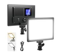 NEEWER Basics NL-120B - Pannello LED da 9", 3200 - 5600 K, luce per foto, dimmerabile, luce Soft Key Light, CRI95 + 800 Lux, 4000 mAh, ricaricabile, per registrazioni video, streaming selfie Vlogs