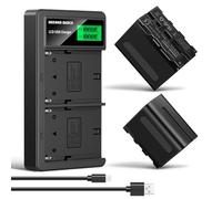 NEEWER BASICS NP-F970 Batteria Ricambio 7800mAh 2pz, Caricatore USB Doppio Compatibile con Sony NP-F970 F960 F950 F770 F750 F570 F550 FX3 FX30 A7 Canon R5 Nikon Z8 Camera Handycam Luce LED Monitor