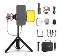 NEEWER BASICS PA050 Kit Vlogging per iPhone Android Telefono per Streaming Riprese Video YouTube TikTok, Treppiede Selfie Stick +Mic+ Luce LED, Essenziale per Creatori Contenuti Principianti YouTuber