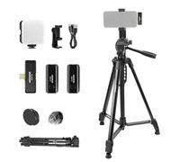 Neewer Kit Vlog BASICS PA056 – Treppiede, microfono e luce LED per iPhone e Android