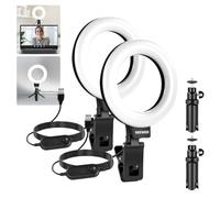 NEEWER BASICS Ring Light 5" per Video Conferenza, Kit Luce a Clip con Treppiede Tavolo (2pz) per Monitor Laptop Computer Chiamate Zoom Streaming Live Lavoro a Distanza Studio Registrazione Video, BR60