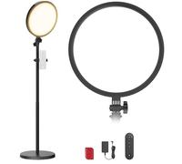 NEEWER BASICS Ring Light Grande da 13" 45W con Supporto 66", Luce Pannello LED a Schermo Intero 3000K-6500K CRI95+ con Porta Telefono/Telecomando per Video Selfie Streaming Trucco Studio Foto, BR45B