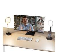 NEEWER Basics - Set di 2 lampade da scrivania da 5" per videoconferenza, 10 W, per computer portatile, trasmissione, registrazione telefonica, anello luminoso a LED a schermo intero CRI95 con supporti