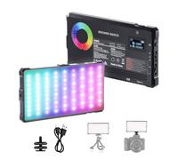 NEEWER Basics SL90C - Luce video RGB, 8 W, 2700 K - 7500 K, portatile, colori RGB completi, 18 scene CRI 97, 4000 mAh, ricaricabile, in metallo, piccolo pannello per fotocamera a LED, per treppiedi