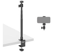 NEEWER BASICS Supporto Fotocamera da Scrivania con Morsetto a C e Porta Telefono, Treppiede Webcam Overhead Regolabile 28-79cm Compatibile con Logitech OBSBOT Insta360 Ring Light Mic, Max 1,5kg, DS034