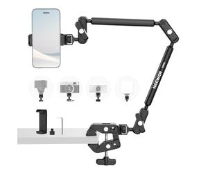 NEEWER BASICS Supporto Tavolo Magic Arm, 55cm Braccio Microfono Overhead Porta Cellulare Scrivania con Filettature 1/4" 3/8" per ARRI, per DSLR Action Cam Webcam Mic Luce LED per Rirpese Video, UA061