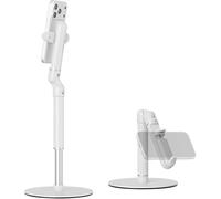 NEEWER BASICS Supporto Telefono da Scrivania, Porta Cellulare da Tavolo Ufficio Letto Regolabile con Base Metallica Pesante, Phone Holder Compatibile con iPhone Samsung per Riprese Video, ST006 Bianco