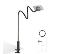 NEEWER BASICS Supporto Telefono Magnetico da Scrivania, Porta Cellulare da Tavolo Overhead a 360° con Braccio Flessibile, Compatibile con MagSafe iPhone Android Samsung per Video a Letto, PA151 Nero