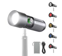 NEEWER BASICS Torcia Fotografica RGB con 4 Colori/20 Filtri Gobo/7500mAh, 10W Faretto Video LED Portatile, Luce Ambientale al Tramonto in Lega Alluminio per l'Illuminazione Studio Riprese Video, FL10