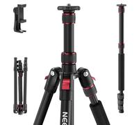 NEEWER BASICS TP15 Treppiede Monopiede per Fotocamera, 180cm Cavalletto da Viaggia Portatile Robusto per Cellulare DSLR con Portatelefono Compatibile con iPhone Riprese Video, Testa Sfera Non Inclusa