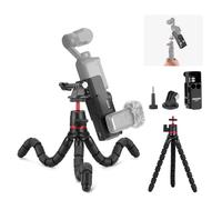 NEEWER BASICS Treppiede e Adattatore Estensione Compatibile con DJI Osmo Pocket 3, Kit da Alpinismo 4in1, Mini Treppiede Flessibile/Gabbia di Espansione/Adattatore per Vlogging, GP-66