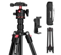 NEEWER BASICS Treppiede Fotocamera da Viaggio da 182cm, DSLR Tripod Portatile Compatto Leggero con Testa a Sfera, Piastra QR Arca, Porta Telefono Compatibile con iPhone per Foto e Video, Max 6kg, TP14