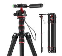 NEEWER 196cm Treppiede Monopiede per Fotocamera con Testa Sfera a 360° e Piastra QR Arca, Treppiede da Viaggio in Alluminio per DSLR Video con Gambe Reversibili e Asse Centrale Invertito, Max 6kg,TP08