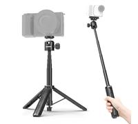 NEEWER BASICS Treppiede Selfie Stick Estensibile, Impugnatura Supporto Portatile in Metallo Compatibile con Canon G7X Mark III Sony ZV-1 RX100 VII A6400 A6600 Nikon Camera Webcam per Vlogging, DT001