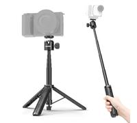 NEEWER BASICS Treppiede Selfie Stick Estensibile, Impugnatura Supporto Portatile in Metallo Compatibile con Canon G7X Mark III Sony ZV-1 RX100 VII A6400 A6600 Nikon Camera Webcam per Vlogging, DT001