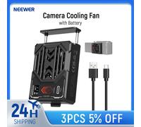 NEEWER Basics Ventola di raffreddamento per fotocamera con batteria, dispositivo di raffreddamento esterno caricato a molla per Sony ZV-E1 A6700 Canon R6 Mark II Fujifilm XS20