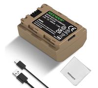 NEEWER Batteria di Ricambio NP-FZ100, 2400mAh Tipo C 2,5 Ore di Ricarica Rapida con Cavo USB C, Panno di Pulizia, Compatibile con Sony A7RV A7SIII A7IV ZV-E1 FX3 FX30 A1 A9 A9II A6700 A6600 A7C A7CII