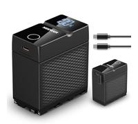 NEEWER Batteria Ricambio NP-F970 10500mAh, Ricarica Rapida PD 45W, Carica Completa 2,3H, OLED/USB A/C, per Fotocamere Monitor Compatibile con Sony FX3 FX30 A7IV A7SIII Canon R5 R6 Nikon Z8, NW-F970U