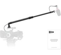 NEEWER Boom Pole Microfono in Fibra Carbonio da 44-92cm, Cavo TRS Maschio a Femmina 3,5mm Integrato, Guida NATO, Cold Shoe, Inclinazione 180°, Max 500g, Braccio Mic per Interviste Riprese Video, BP01