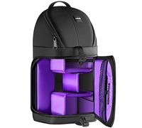 Neewer Borsa a tracolla per fotocamera professionale impermeabile antiurto e antistrappo custodia protettiva per partizioni per DSLR e fotocamere Mirrorless (interno viola)