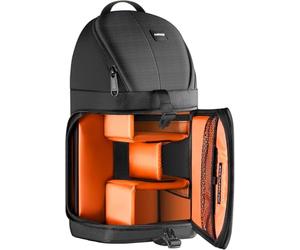 Neewer Borsa a tracolla per fotocamera professionale impermeabile antiurto e antistrappo custodia protettiva per partizioni per DSLR e fotocamere Mirrorless (interno Arancione)