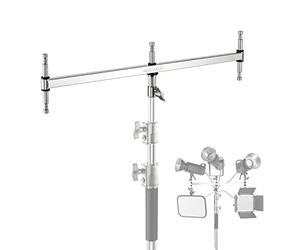 NEEWER Braccio Baby a Tre Attacchi e con Cinque Perni Baby da 5/8" per Luci a LED/Flash Stroboscopici,un Perno da 1-1/8" per Stativi con Perno Baby da 16mm o Ricevitore da 28mm, Acciaio Inox, UA005