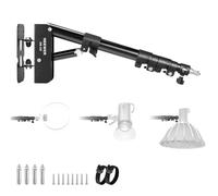 NEEWER Braccio Boom da Parete per Ring Light, 55-116cm Supporto Luce Triangolare Orientabile a 180° a Muro per Strobo Monoluce Softbox Ombrello Riflettore Fotografico, Lega Alluminio, Max 3kg, WB-100
