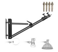 NEEWER Braccio Boom Triangolare per Montaggio a Parete per Luce Stroboscopica Fotografica, Monoluce, Softbox, Ombrello, Riflettore e Ring Light, Supporta Rotazione di 180°, Lunghezza Max 169cm (Nero)